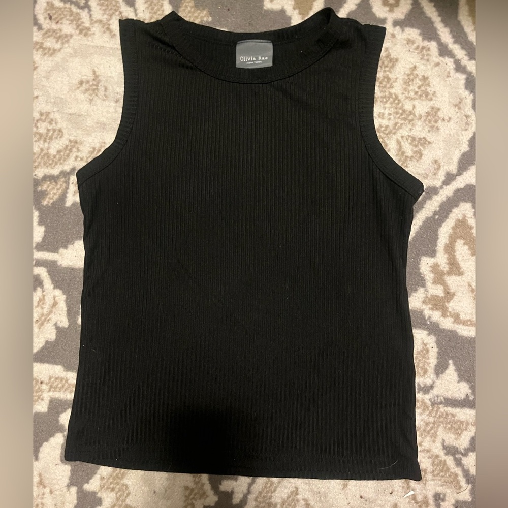 Xs High neck, black tank top